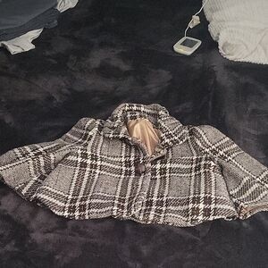 Vintage plaid half blazer